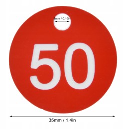 50 vnt apvalios sunumeruotos avilio etiketės 1-50