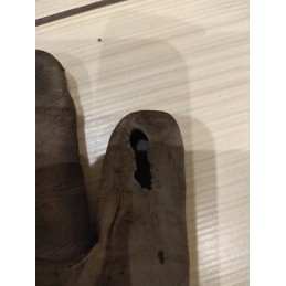 Siūlome bitininkavimo pirštines praplatintais riešais, odines su apdaila - labai geras lenkiškas gaminys!