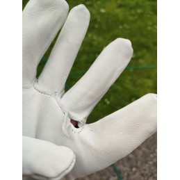 Siūlome bitininkavimo pirštines praplatintais riešais, odines su apdaila - labai geras lenkiškas gaminys!
