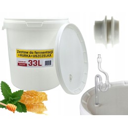 🍇_xDF47_ fermentacijos rinkinys: 33l kibiras + sandariklis + vamzdelis
