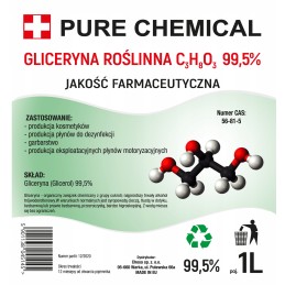 Farmacinis augalinis glicerinas 99,5% grynumo 1l ~ 1,25kg