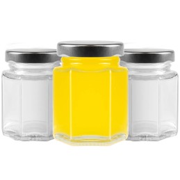 12x 110ml šešiakampis indelis prieskoniams ir medui