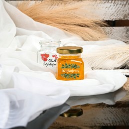 Kvadratinis stiklinis 120 ml indas su 53 mm metaliniu dangteliu ir spauda