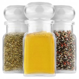 12 x sandarių stiklainių su stikliniu dangteliu rinkinys, 150ml