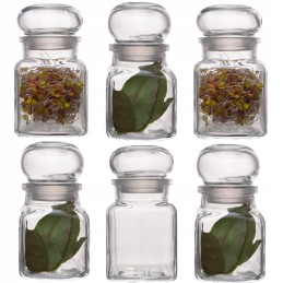 12 x sandarių stiklainių su stikliniu dangteliu rinkinys, 150ml