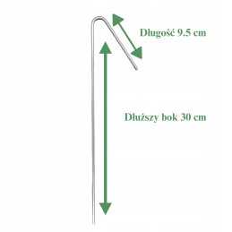 Inkariniai kaiščiai geotinklelio tvirtinimui, geofeniks tent geotinklelis, 30 cm, 25 vnt.