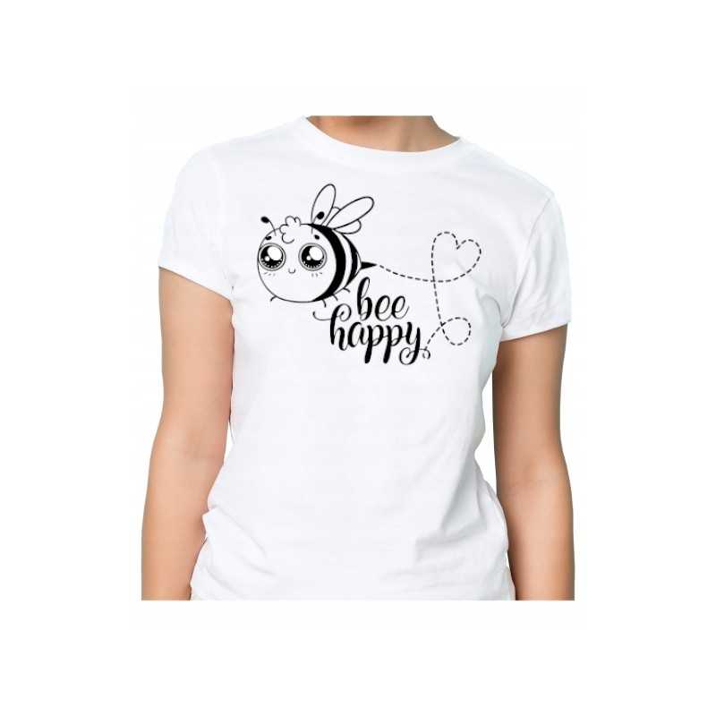 Siūlome bee happy marškinėlius - puiki dovana, dovana kiekvienam bitininkui, labai geras produktas!