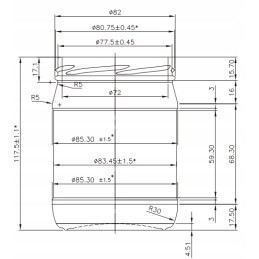 Stiklainis 0,5l 520ml 20 vnt