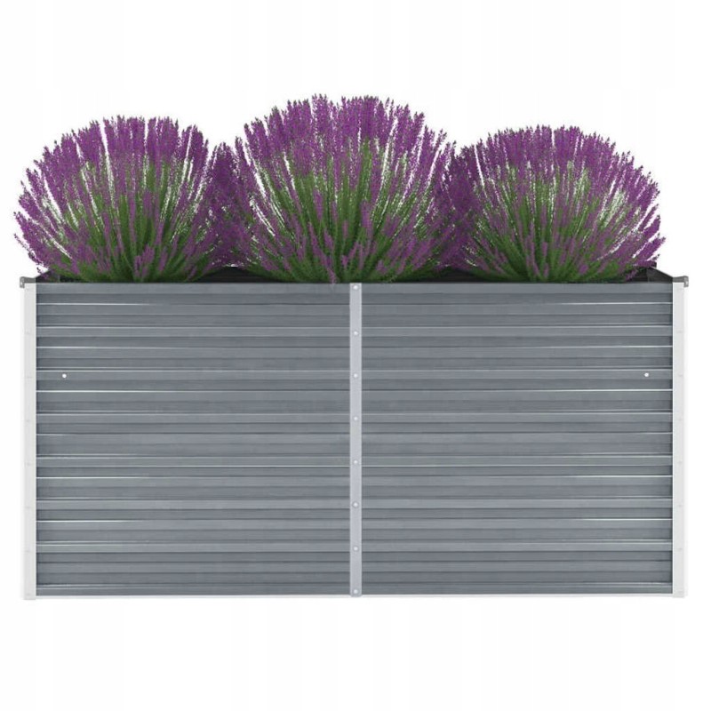 Raised Galvanized Steel Planter 160x40x77cmGray