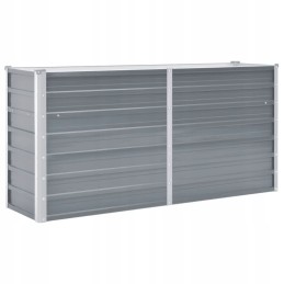 Raised Galvanized Steel Planter 160x40x77cmGray