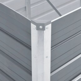 Raised Galvanized Steel Planter 160x40x77cmGray
