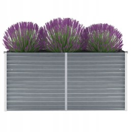 Raised Galvanized Steel Planter 160x40x77cmGray