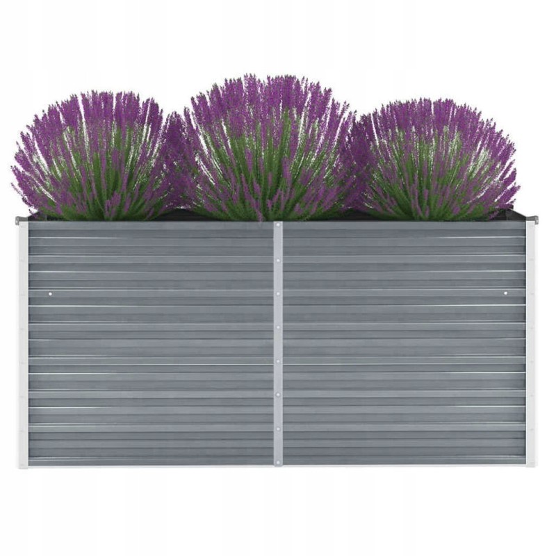 Raised Galvanized Steel Planter 160x40x77cmGray