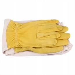 Ilgos bitininkystės pirštinės aviliui, XL, drobė + avikailis