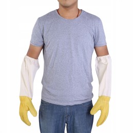 Ilgos bitininkystės pirštinės aviliui, XL, drobė + avikailis