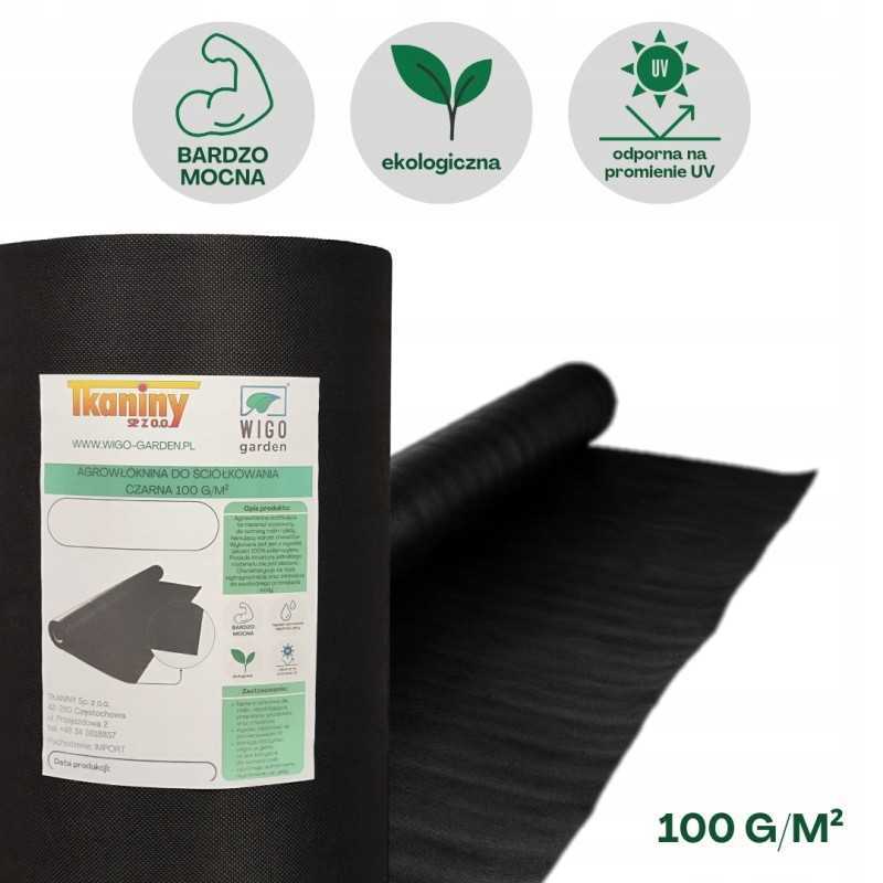 Wigo-garden juoda agrotekstilė 100g su UV - tvirta ir universali