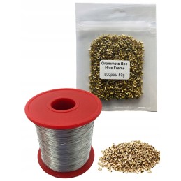 0,4 mm / 250 g nerūdijančio plieno viela + įvorės 500 vnt