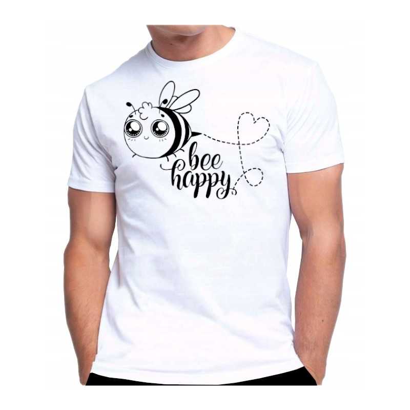 Siūlome bee happy marškinėlius - puiki dovana, dovana kiekvienam bitininkui, labai geras produktas!