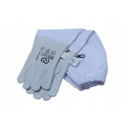 Odinės bitininkystės pirštinės, ilgos, dydis 3xl, baltos