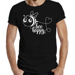 Siūlome bee happy marškinėlius - puiki dovana, dovana kiekvienam bitininkui, labai geras produktas!