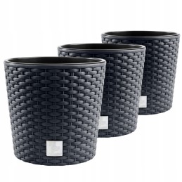 3x vazonų sodintuvas rato drtus400l rotango imitacija