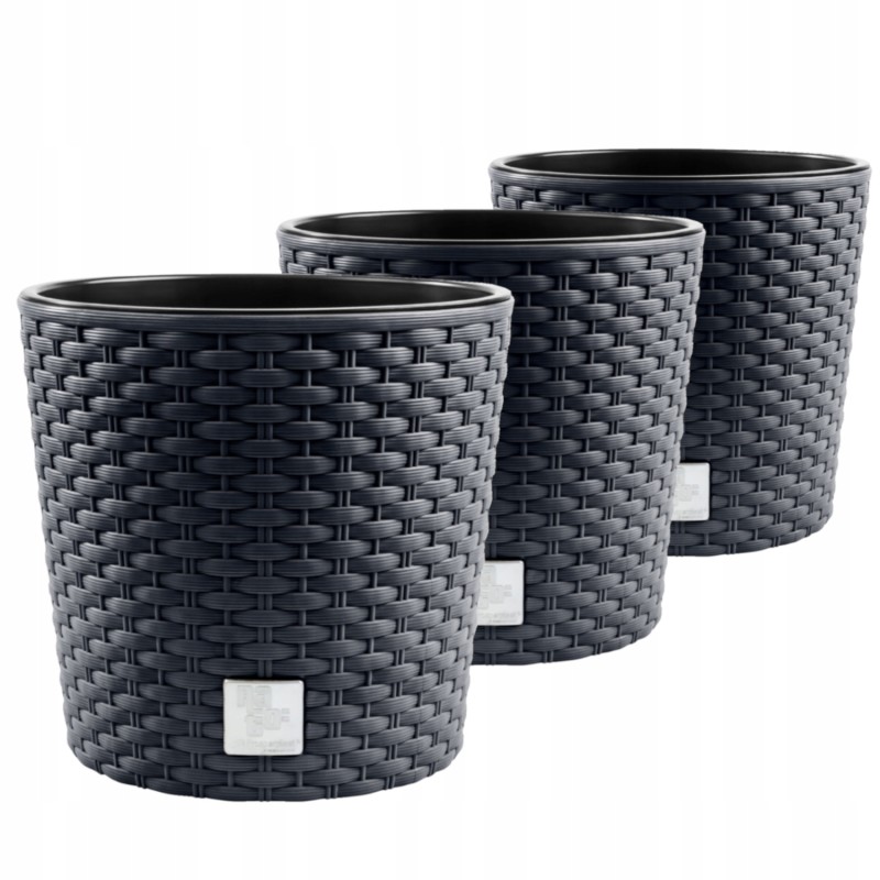 3x flowerpot rato drtus400l imitation rattan