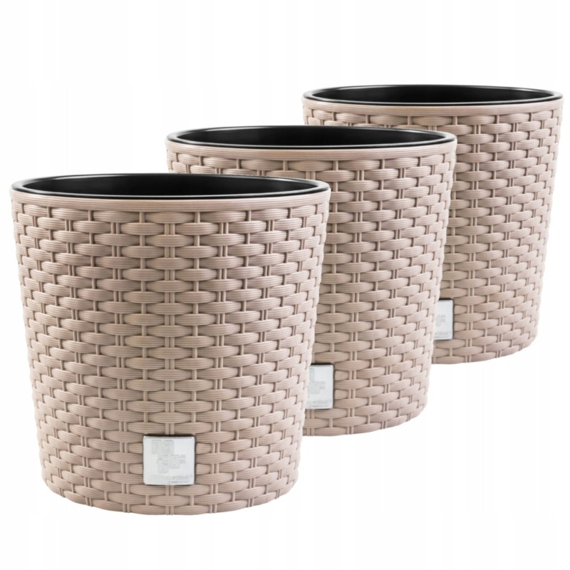 3x flowerpot rato drtus400l imitation rattan
