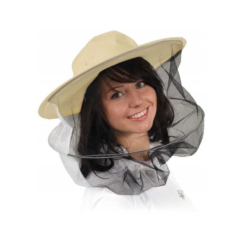 Bičių kepurė su tinkleliu ir viela aplink bičių kepurę r 58 cm galvos apimtis