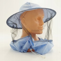 Bitininkystės kepurė su tinkleliu aplink rudą medžiagą