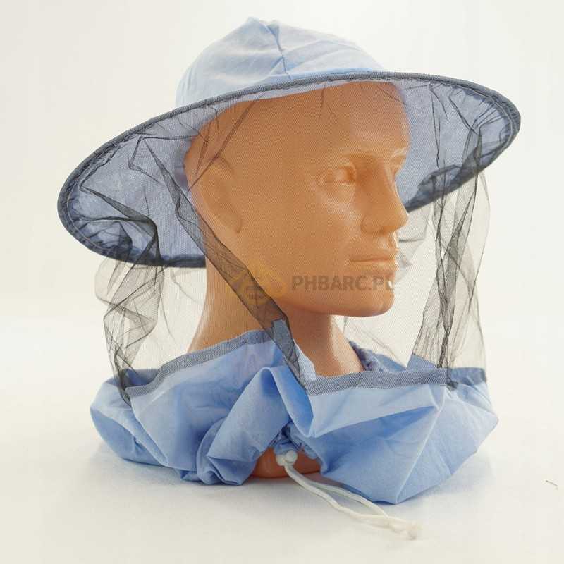 Bitininkystės kepurė su tinkleliu aplink rudą medžiagą