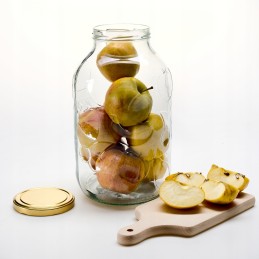 5l stiklinis indelis - su vaisių raštais