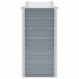 Raised galvanized steel planter 160x40x77 cm gray