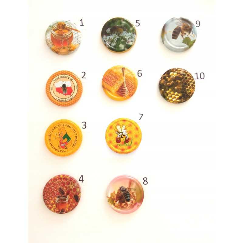 Dangteliai/dangteliai stiklainiams (ø82) medui! 100 vienetų! 6- kabliukai