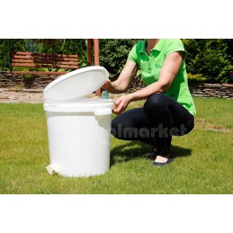 plastikinis skaidrintuvas su dangteliu medui 33l + išleidimo vožtuvas + 10 dovanų