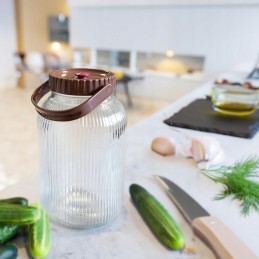 Stiklinis indas marinavimo fermentacijai, 5l, vynui, marinavimo produktams