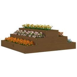 Vidaxl Planter Honey Brown 80x80x27 cm Solid Pine Wood