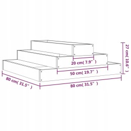 Vidaxl Planter Honey Brown 80x80x27 cm Solid Pine Wood