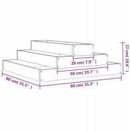 Vidaxl Planter Honey Brown 80x80x27 cm Solid Pine Wood