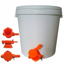 Sertifikuota talpa su vožtuvu medui, 33 litrai