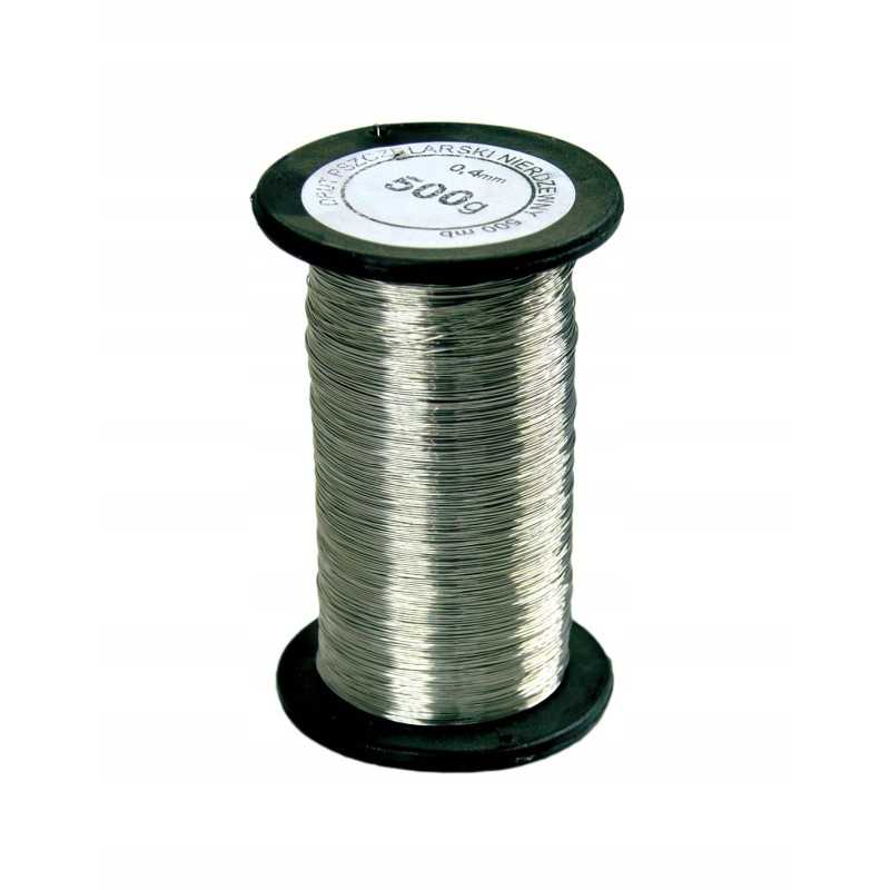 Nerūdijančio plieno viela rėmams 0 4mm 500g