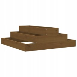 Vidaxl puķu pods medus brūns 80x80x27 cm priedes masīvkoks