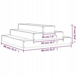 Vidaxl Planter Honey Brown 80x80x27 cm Solid Pine Wood