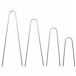 Metaliniai smeigtukai įvairių tipų agrotekstilei, agrotekstilei ir geotekstilei tvirtinti prie žemės, taip pat smeigtukai kurmių