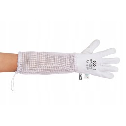 Bitininkystės pirštinės odinės tinklelio r xl baltos