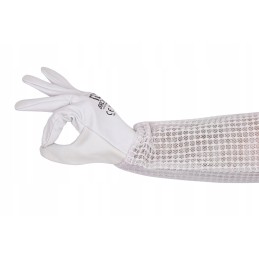 Bitininkystės pirštinės odinės tinklelio r xl baltos