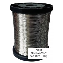 Siūlome rėmo vielą 0,4 mm - 1000 g, nerūdijančio plieno - ant ritės suvyniotą vielą - labai gerai!