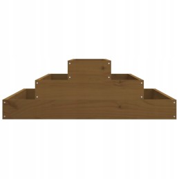 Honey brown flowerpot 80x80x27 cm solid wood sos