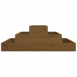 Honey brown flowerpot 80x80x27 cm solid wood sos