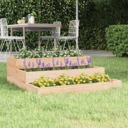 Vidaxl puķupods 78x78x27 cm priedes masīvkoka