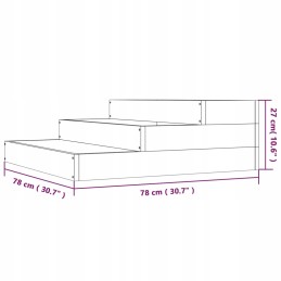 Vidaxl puķupods 78x78x27 cm priedes masīvkoka